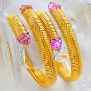 Bracelet SERPENTINE rose, collection ALCHIMIE DES COULEURS par AIFEE Jewelry. www.aifee-jewelry.com