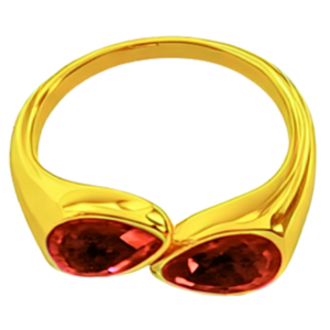 Bague ZIRCONA rouge, collection ROMAINE par AIFEE Jewelry. www.aifee-jewelry.com
