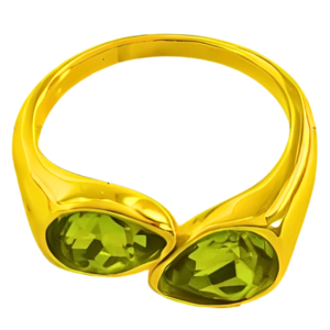 Bague ZIRCONA vert, collection ROMAINE par AIFEE Jewelry. www.aifee-jewelry.com