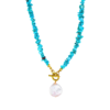 Collier OCEANE bleu, collection LES ROUCHEUSES par aifee jewelry. www.aifee-jewelry.com