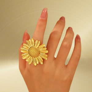 Bague TOURNESOL, collection JARDIN SECRET par AIFEE Jewelry. www.aifee-jewelry.com