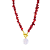 Collier OCEANE rouge, collection LES ROUCHEUSES par aifee jewelry. www.aifee-jewelry.com