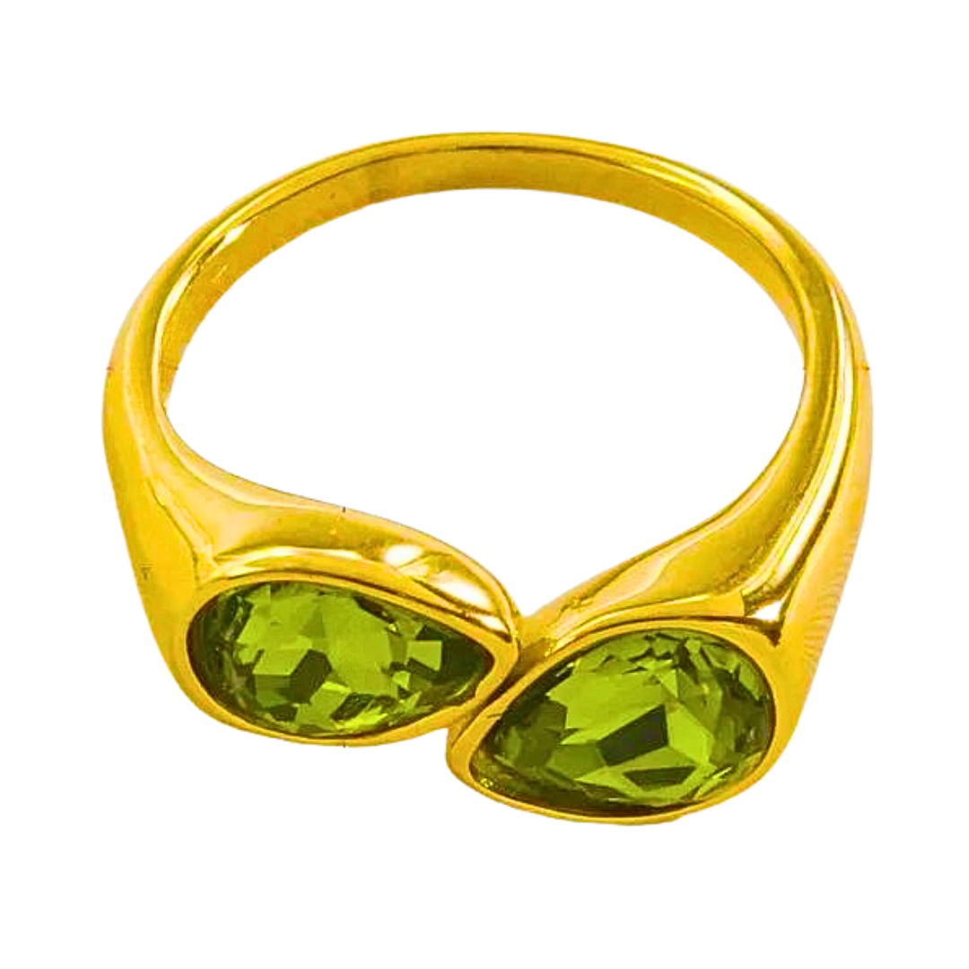 Bague ZIRCONA vert, collection ROMAINE par AIFEE Jewelry