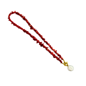 Collier OCEANE rouge, collection LES ROUCHEUSES par aifee jewelry