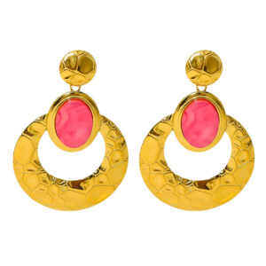 Boucles d'oreilles VOLUPTE rose, collection ROMAINE par AIFEE Jewelry. www.aifee-jewelry.com