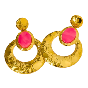 Boucles d'oreilles VOLUPTE rose, collection ROMAINE par AIFEE Jewelry. www.aifee-jewelry.com