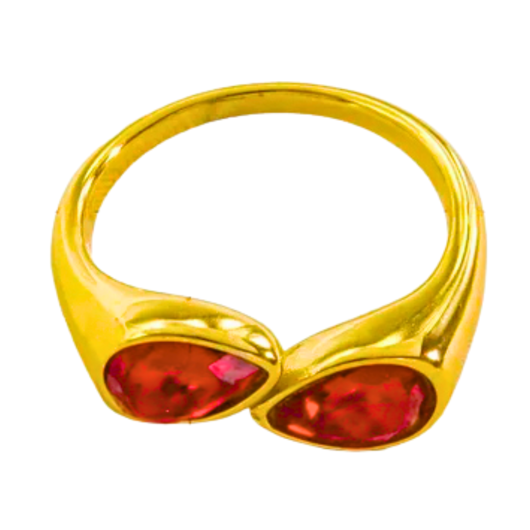 Bague ZIRCONA rouge, collection ROMAINE par AIFEE Jewelry